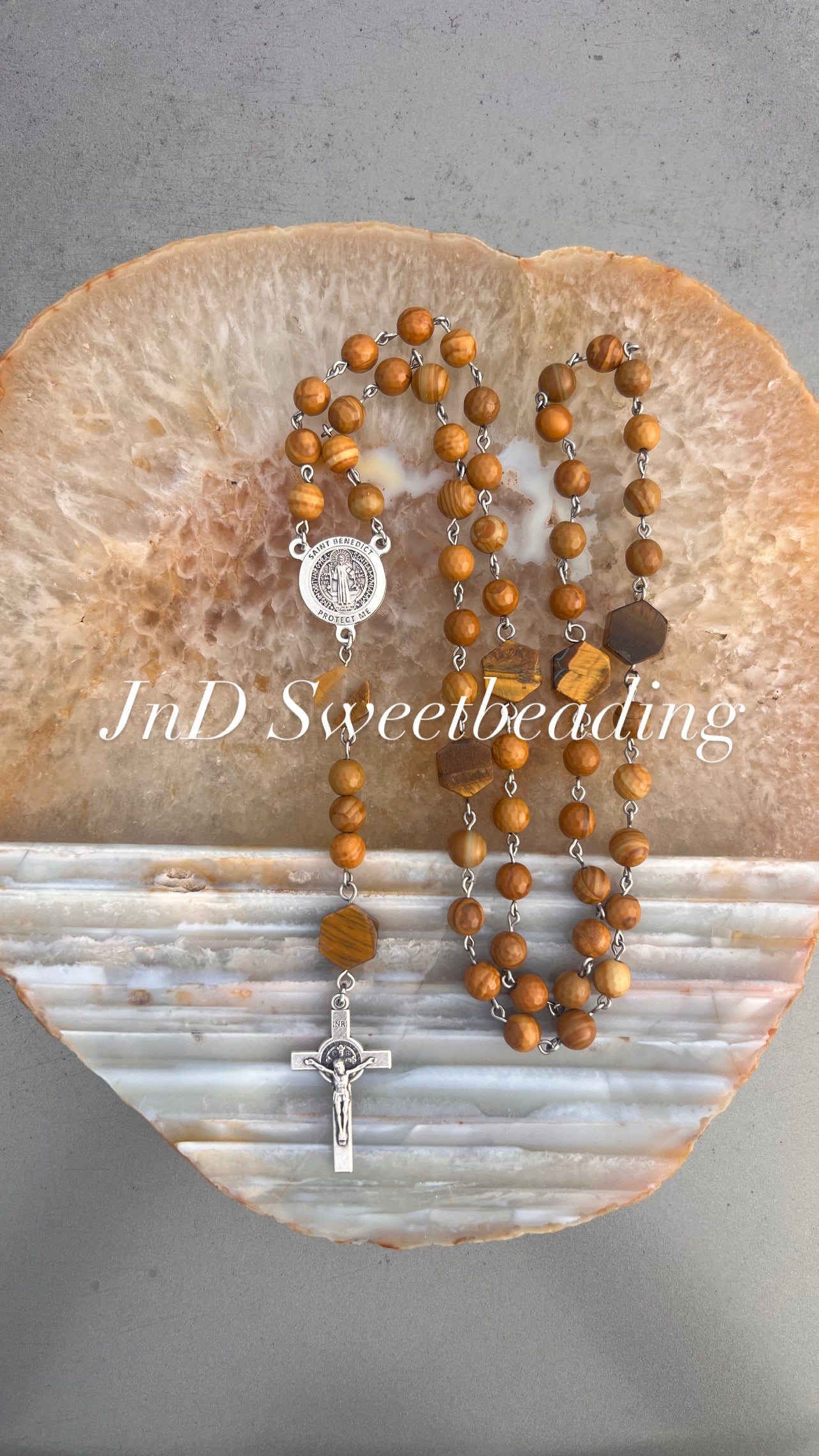 Earth Tone St. Benedict Rosary